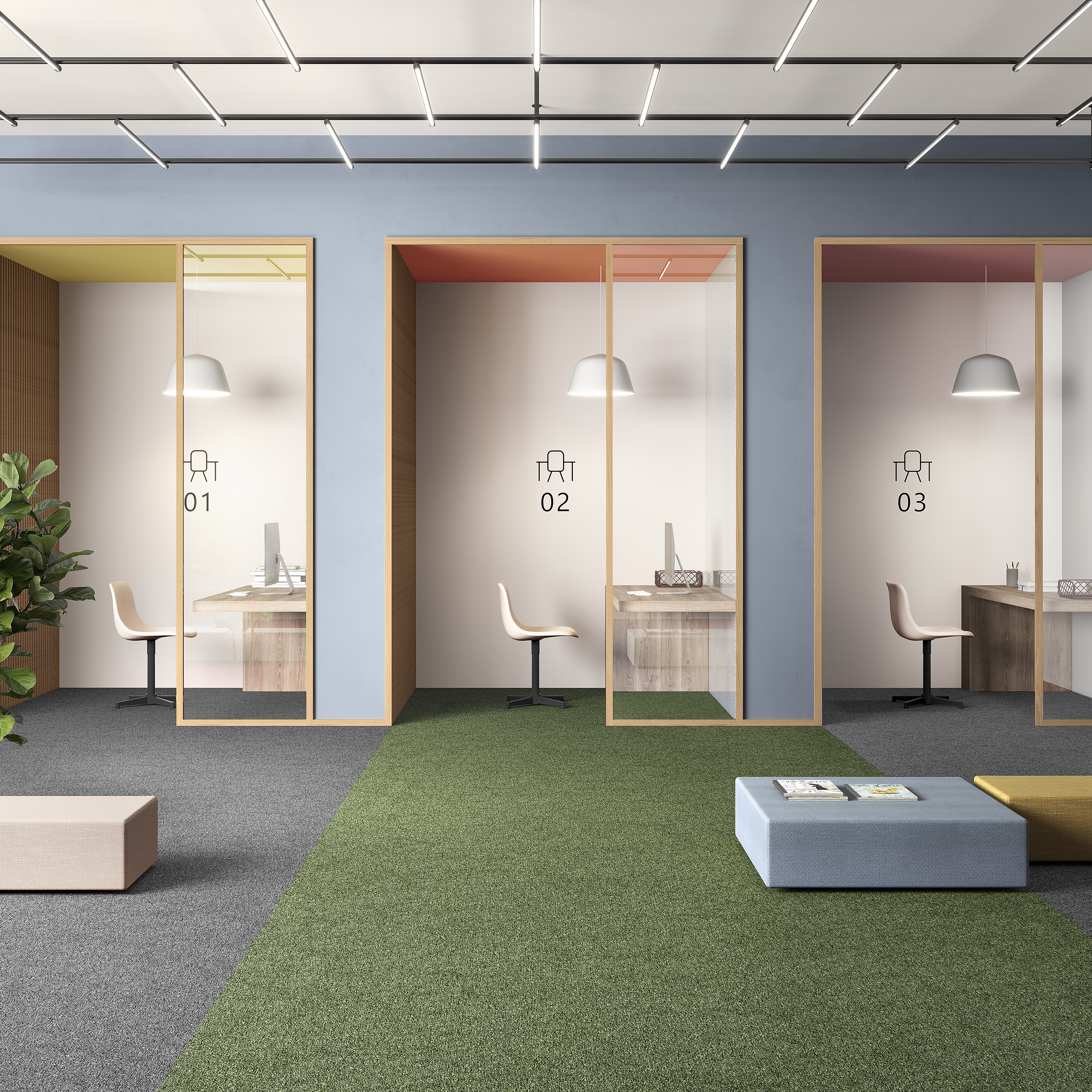 Ковровая плитка Medusa Tile 21 (500*500*5 мм) — купить в Шахтах