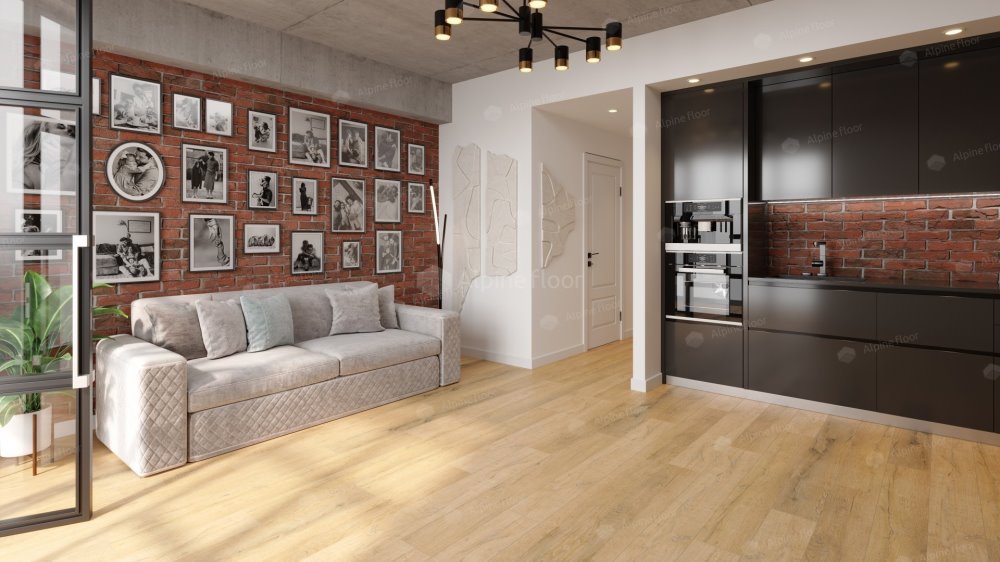 SPC Ламинат "Alpine Floor" Дуб медовый (1220*183*8 мм) — купить в Шахтах