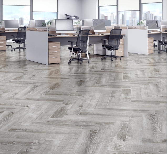 Виниловый ламинат SPC "Cronafloor" Herringbone Дуб Страсбург (640*128*4,5 мм) — купить в Шахтах