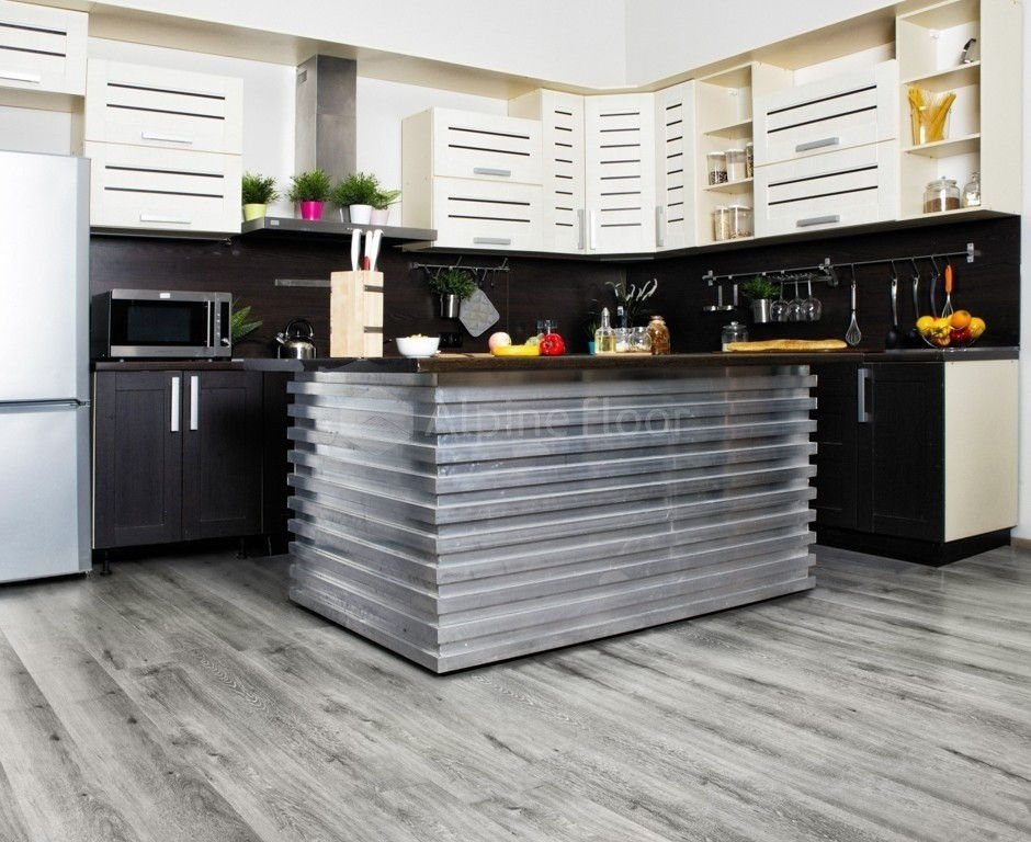 Замковая ПВХ плитка "Alpine Floor" Ясень Серый  (1220*183*4мм) — купить в Шахтах