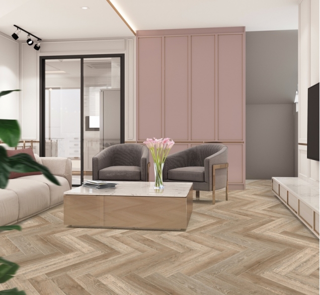 Виниловый ламинат SPC "Cronafloor" Herringbone Дуб Лилль (640*128*4,5 мм) — купить в Шахтах