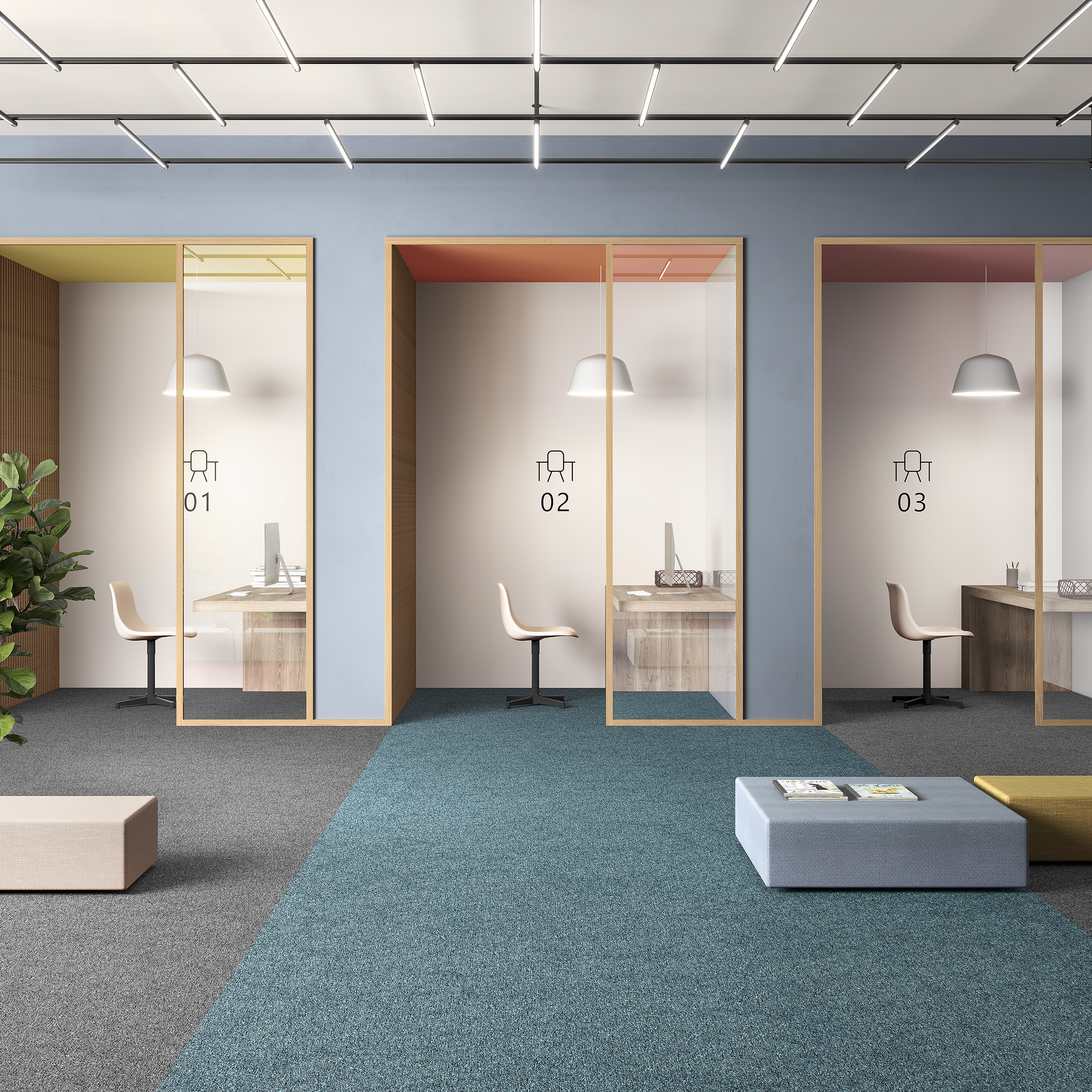 Ковровая плитка Medusa Tile 70 (500*500*5 мм) — купить в Шахтах