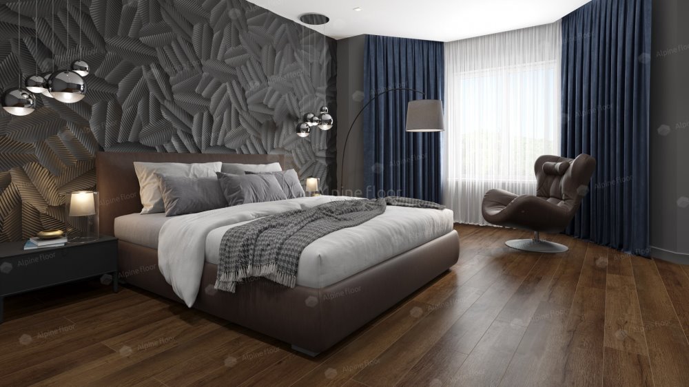 SPC Ламинат "Alpine Floor" Дуб шоколадный (1220*183*8 мм) — купить в Шахтах