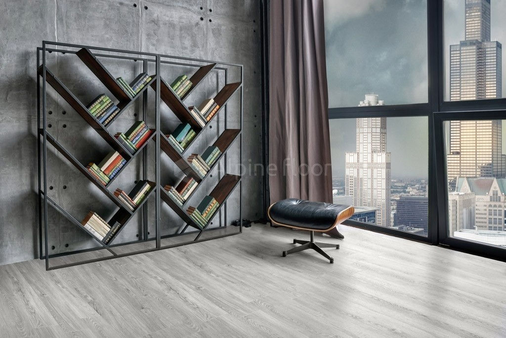 Замковая ПВХ плитка Секвойя Снежная  (1219*184*3,2мм) — купить в Шахтах