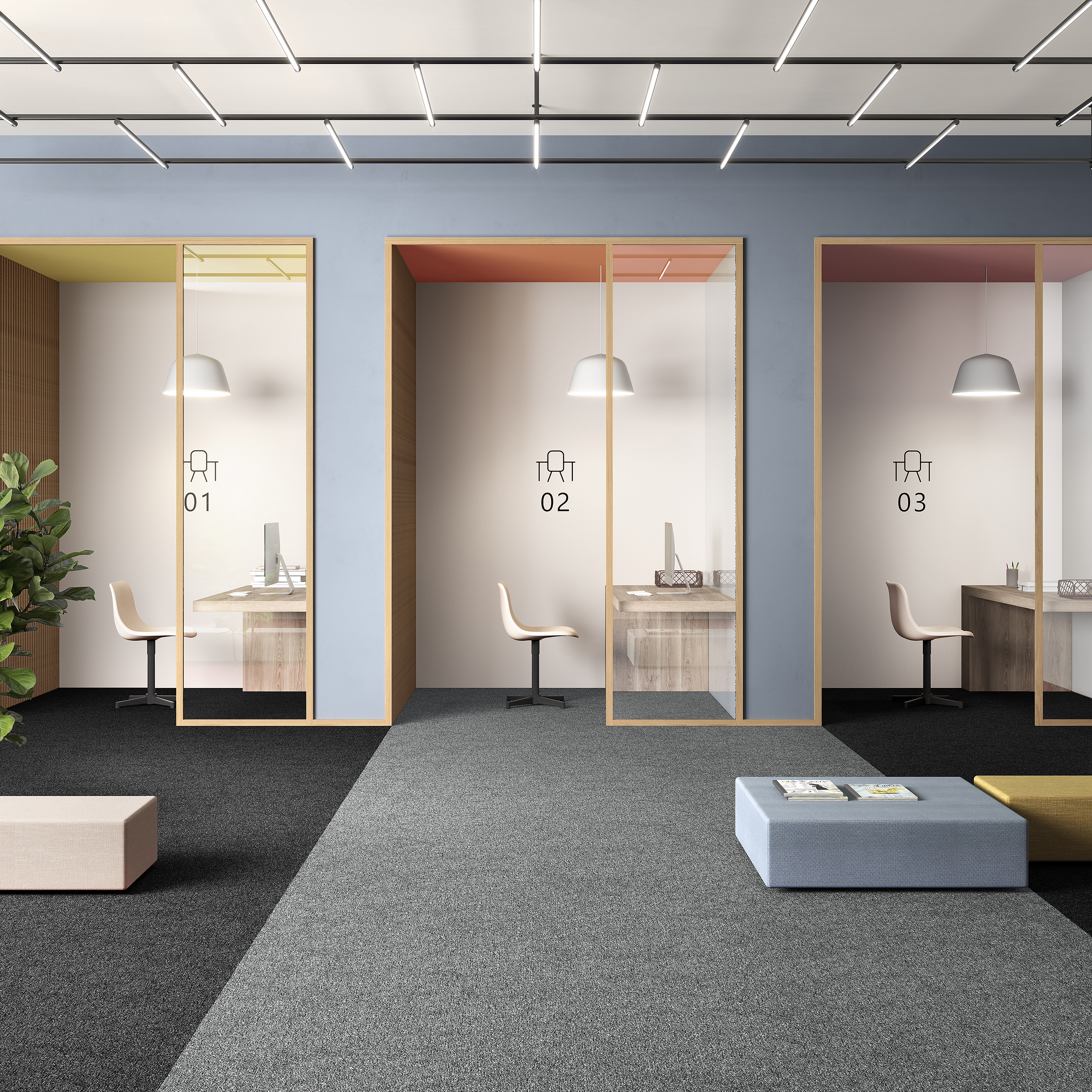 Ковровая плитка Medusa Tile 90 (500*500*5 мм) — купить в Шахтах